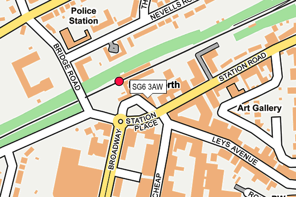 SG6 3AW map - OS OpenMap – Local (Ordnance Survey)