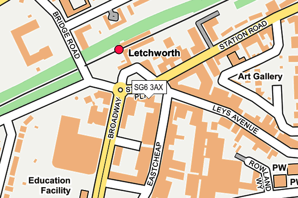 SG6 3AX map - OS OpenMap – Local (Ordnance Survey)