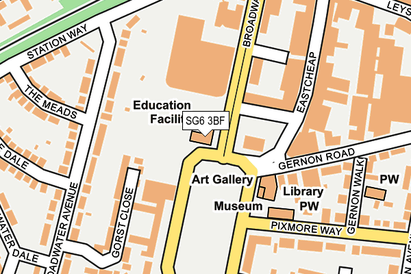 SG6 3BF map - OS OpenMap – Local (Ordnance Survey)