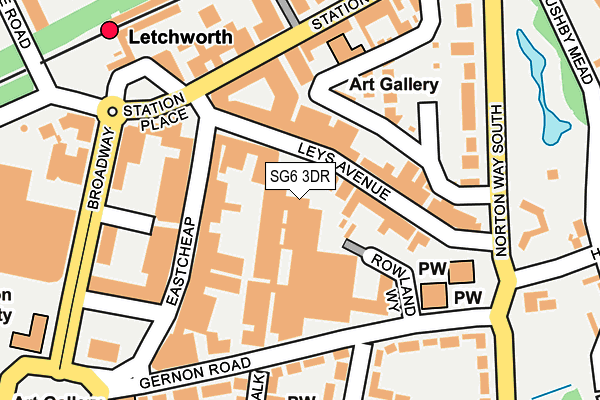 SG6 3DR map - OS OpenMap – Local (Ordnance Survey)