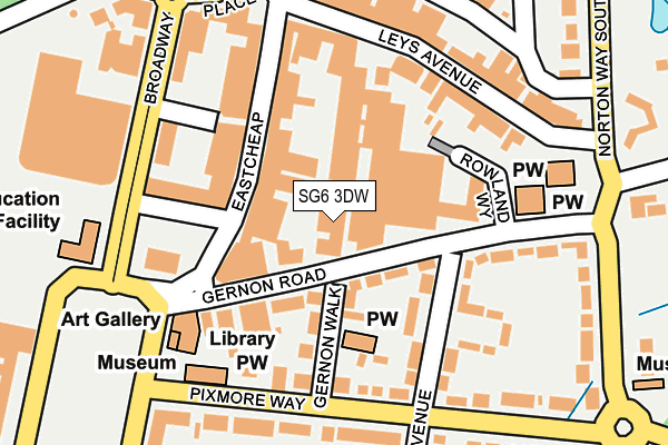 SG6 3DW map - OS OpenMap – Local (Ordnance Survey)
