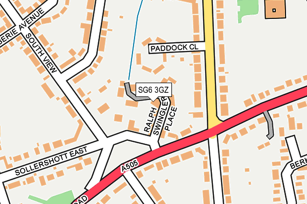 SG6 3GZ map - OS OpenMap – Local (Ordnance Survey)