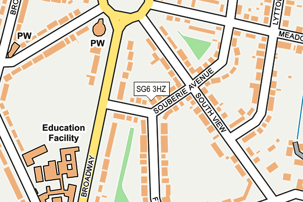 SG6 3HZ map - OS OpenMap – Local (Ordnance Survey)