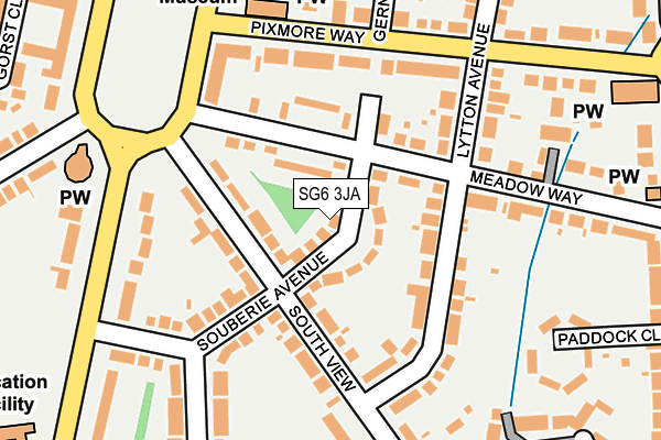 SG6 3JA map - OS OpenMap – Local (Ordnance Survey)