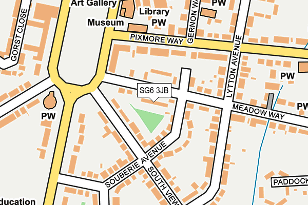SG6 3JB map - OS OpenMap – Local (Ordnance Survey)