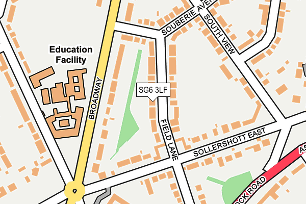 SG6 3LF map - OS OpenMap – Local (Ordnance Survey)