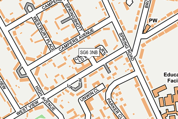 SG6 3NB map - OS OpenMap – Local (Ordnance Survey)
