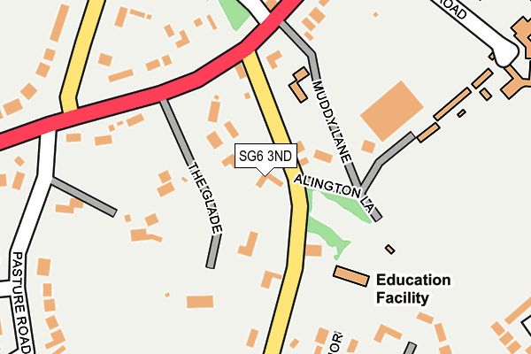SG6 3ND map - OS OpenMap – Local (Ordnance Survey)