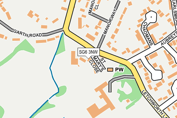 SG6 3NW map - OS OpenMap – Local (Ordnance Survey)