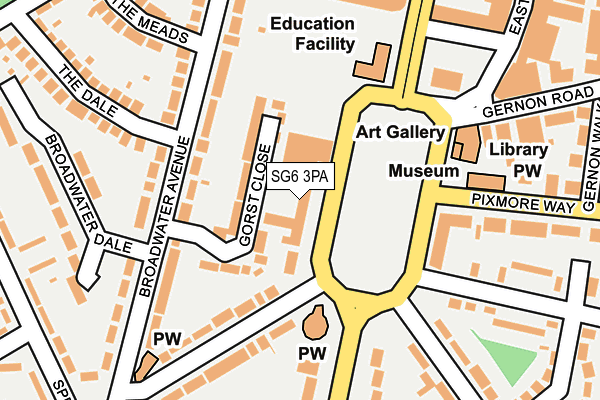 SG6 3PA map - OS OpenMap – Local (Ordnance Survey)