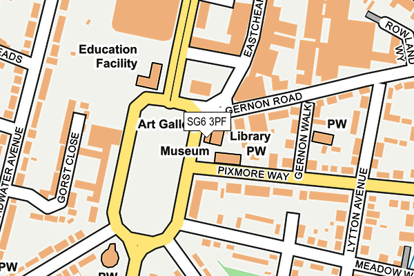 SG6 3PF map - OS OpenMap – Local (Ordnance Survey)