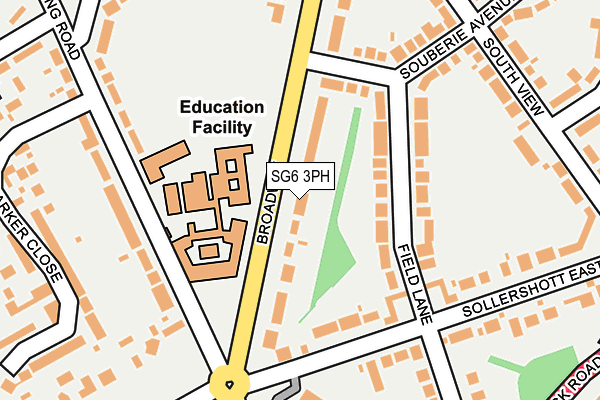 SG6 3PH map - OS OpenMap – Local (Ordnance Survey)