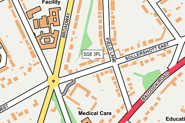 SG6 3PL map - OS OpenMap – Local (Ordnance Survey)