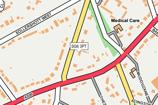 SG6 3PT map - OS OpenMap – Local (Ordnance Survey)