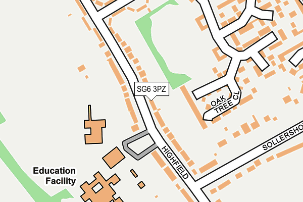 SG6 3PZ map - OS OpenMap – Local (Ordnance Survey)