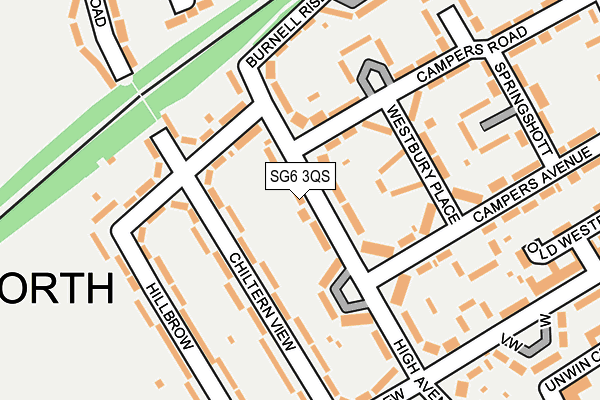 SG6 3QS map - OS OpenMap – Local (Ordnance Survey)