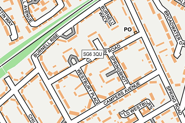 SG6 3QU map - OS OpenMap – Local (Ordnance Survey)