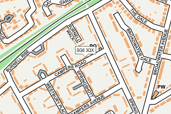 SG6 3QX map - OS OpenMap – Local (Ordnance Survey)