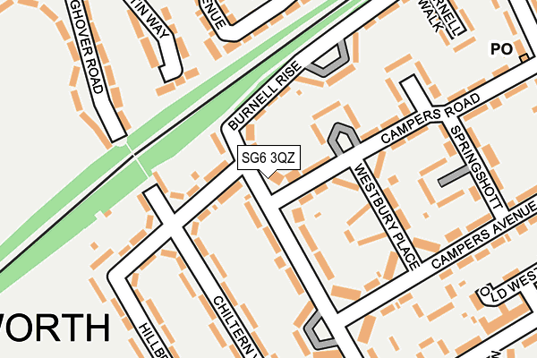 SG6 3QZ map - OS OpenMap – Local (Ordnance Survey)