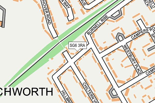 SG6 3RA map - OS OpenMap – Local (Ordnance Survey)