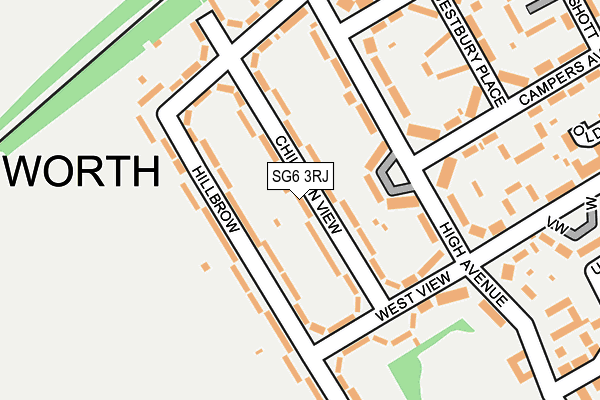 SG6 3RJ map - OS OpenMap – Local (Ordnance Survey)