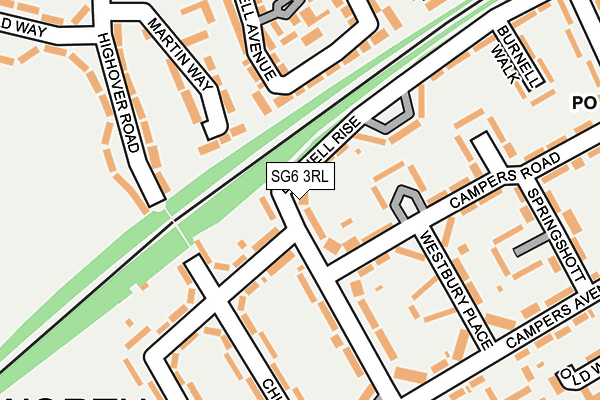 SG6 3RL map - OS OpenMap – Local (Ordnance Survey)