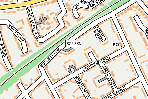 SG6 3RN map - OS OpenMap – Local (Ordnance Survey)