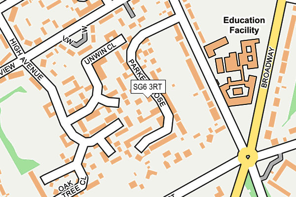 SG6 3RT map - OS OpenMap – Local (Ordnance Survey)