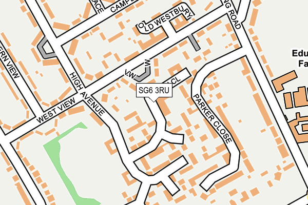 SG6 3RU map - OS OpenMap – Local (Ordnance Survey)