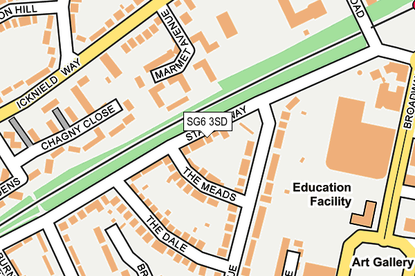 SG6 3SD map - OS OpenMap – Local (Ordnance Survey)