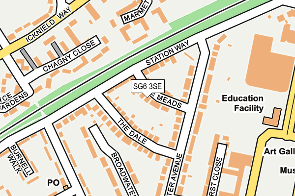 SG6 3SE map - OS OpenMap – Local (Ordnance Survey)