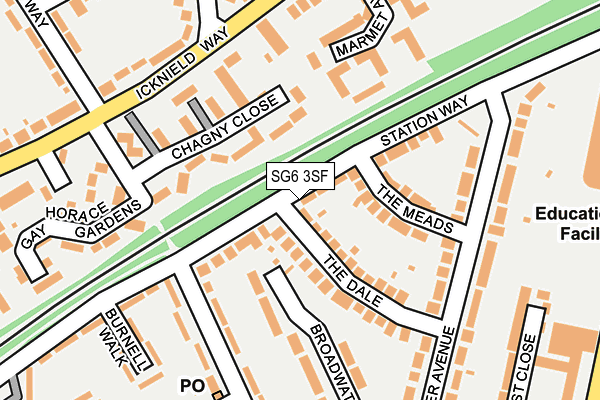 SG6 3SF map - OS OpenMap – Local (Ordnance Survey)