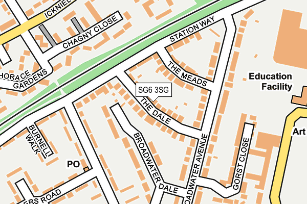 SG6 3SG map - OS OpenMap – Local (Ordnance Survey)