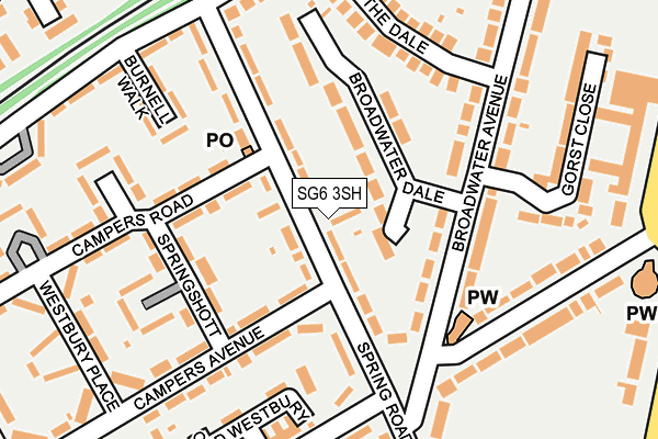 SG6 3SH map - OS OpenMap – Local (Ordnance Survey)