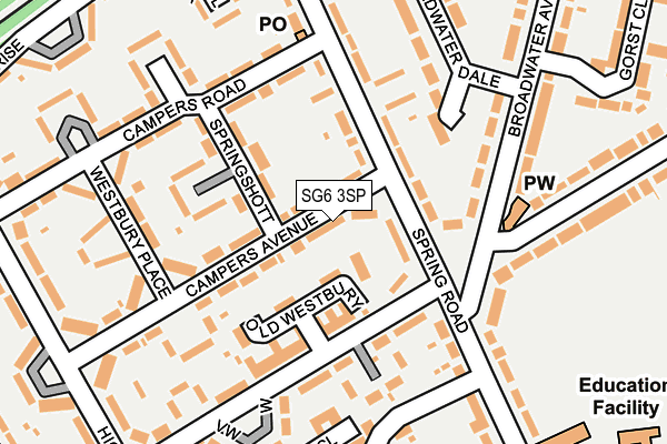 SG6 3SP map - OS OpenMap – Local (Ordnance Survey)