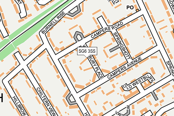 SG6 3SS map - OS OpenMap – Local (Ordnance Survey)