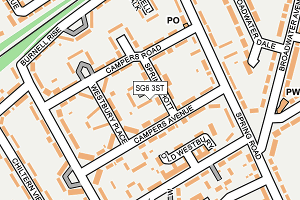 SG6 3ST map - OS OpenMap – Local (Ordnance Survey)