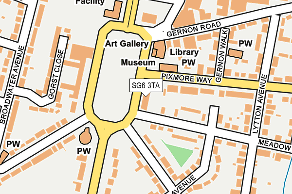 SG6 3TA map - OS OpenMap – Local (Ordnance Survey)