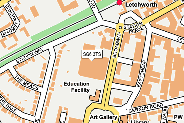 SG6 3TS map - OS OpenMap – Local (Ordnance Survey)