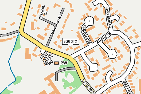 SG6 3TX map - OS OpenMap – Local (Ordnance Survey)
