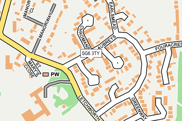 SG6 3TY map - OS OpenMap – Local (Ordnance Survey)