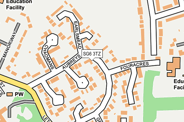 SG6 3TZ map - OS OpenMap – Local (Ordnance Survey)