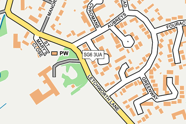 SG6 3UA map - OS OpenMap – Local (Ordnance Survey)