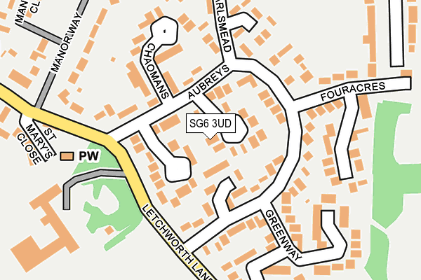 SG6 3UD map - OS OpenMap – Local (Ordnance Survey)