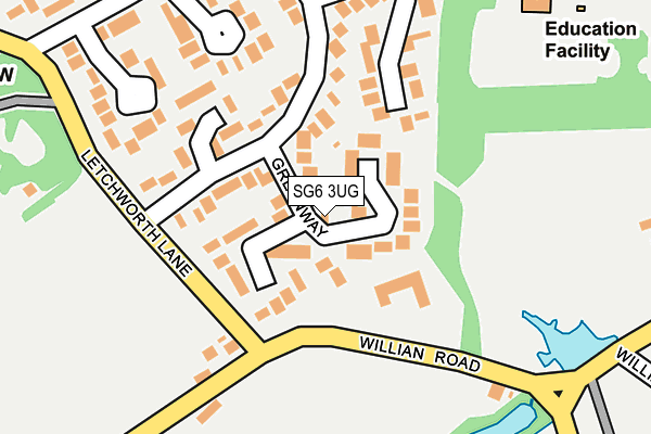 SG6 3UG map - OS OpenMap – Local (Ordnance Survey)