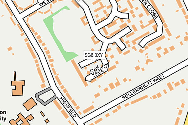 SG6 3XY map - OS OpenMap – Local (Ordnance Survey)