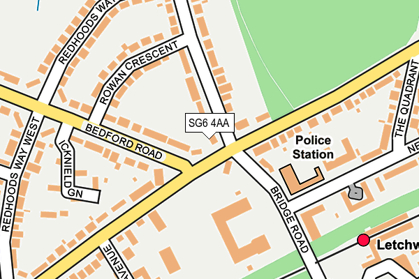 SG6 4AA map - OS OpenMap – Local (Ordnance Survey)