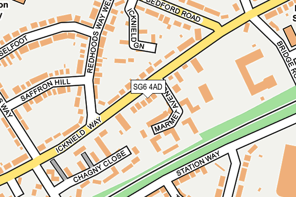 SG6 4AD map - OS OpenMap – Local (Ordnance Survey)