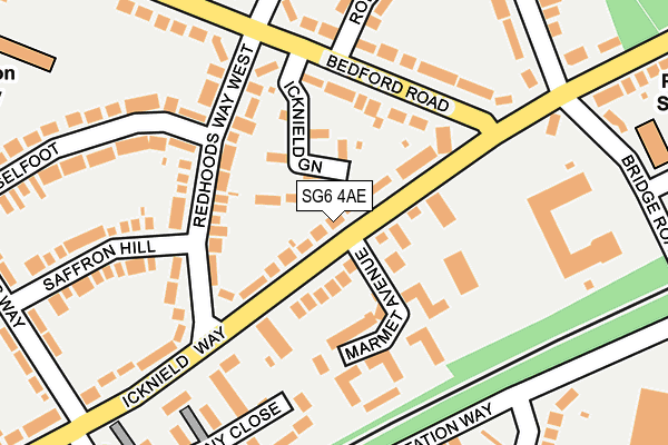 SG6 4AE map - OS OpenMap – Local (Ordnance Survey)
