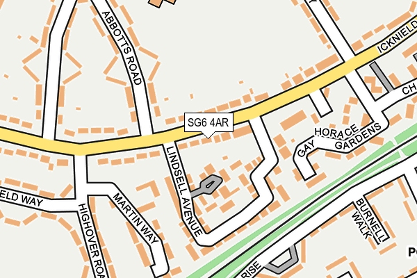 SG6 4AR map - OS OpenMap – Local (Ordnance Survey)